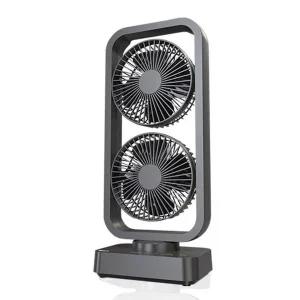 [셀러에이드]선풍기 USB 소형 코미005 듀얼팬 충전식 양날개 써큘