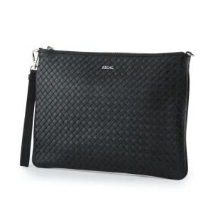 [롯데백화점]금강 금강 리갈 남성 메쉬 위빙 패턴 스트랩 클러치백 BAGBA0310MREGF1 블랙