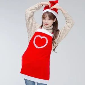 산타하트앞치마모자세트 파티 크리스마스