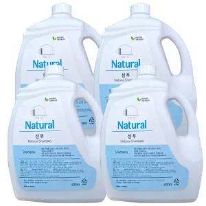 대용량 내추럴 샴푸(4.2kg x4개) 1박스 린스 겸용 바디워시 업소용 사우나 헬스장 호텔 모텔 펜션