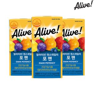 [공식 판매처] 얼라이브 원스데일리 멀티비타민 포 맨 60정 3병