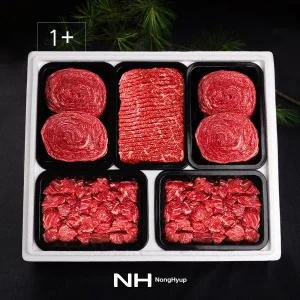 [대구축협 팔공참한우][냉장][대구축협]한우 1+등급 정육 선물세트 1호 2.5kg (불고기500gx2팩,국거리50...