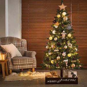 1.6M 카키 크리스마스트리 장식 전구 풀세트 보관가방 증정