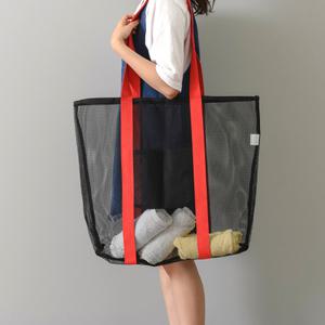 비치백(XL)/물놀이 목욕 수영 특대형 그물 망사 가방