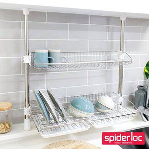 [스파이더락] 기둥식 씽크선반 2단600