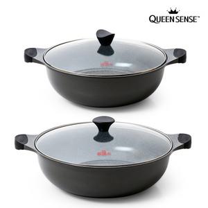 퀸센스 벨라쿡 점보 양수웍 32/36cm 전골냄비 대용량 멀티웍 샤브샤브 잔치팬