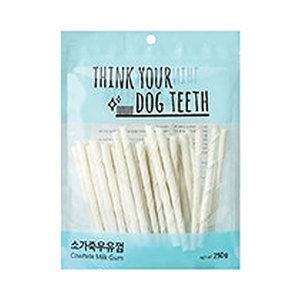 띵독 소가죽 우유껌 (스틱/44P) 강아지 입냄새 충치예방 딩고 개껌