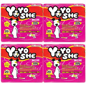 요요쉬패드 대형(와인) 20매X4P/애견패드/배변패드/강아지패드