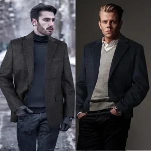 쟌피엘 소피스티 울모직 정장자켓 겨울세미정장 콤비