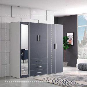 보루네오 하우스 라보떼 로리아 1200도어 옷장세트B형(800서랍셋+400거울옷장) LA42