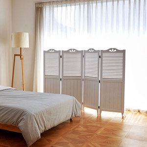 데코지엔 하프갤러리 원목 미니 4단 접이식 파티션/가리개/칸막이/가림막/가벽