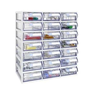 [국내생산 완제품] 모아이샵스마트 정리함(21칸) 투명수납함 플라스틱서랍장 부품박스 수납정리함 약정리박스