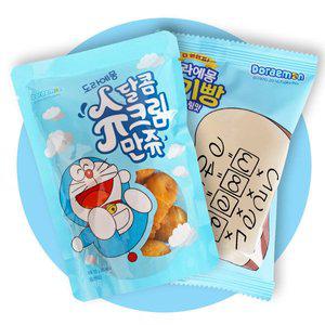 [촉촉만쥬] 도라에몽 달콤슈크림만쥬 10봉(1.2kg) + 도라에몽 암기빵 10봉(600g)