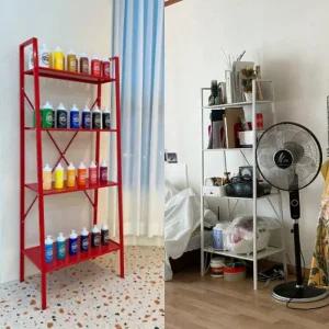 스텝 철제 4단선반 식물 베란다 화분사다리 진열대매장 장식대 악세세리 정