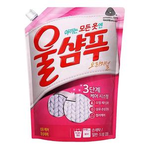 애경 울세제 중성세제 울샴푸 1.4ℓ 리필 1개 정전기방지