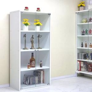 드림퍼니처 드림1200 유리문 깊이30cm 4단 장식장 3단 수납장 피규어 진열장 소품장 틈새장 공간박스 책장