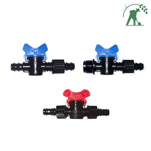 고품질 국내생산 점적밸브 라인밸브 한쪽나사 양캡 관수자재 점적호스 테이프 연결