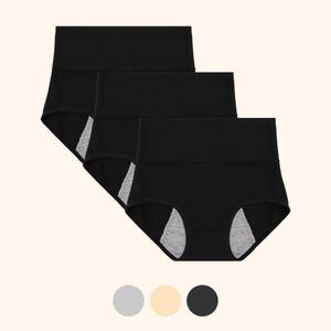 주니어 위생팬티 3매세트 순면 하이웨스트 생리 샘방지 월경 초경