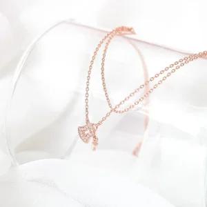 14K GP 락앤키 두줄 체인 데일리 패션 발찌