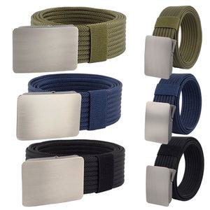 GW 실버 메탈 캐주얼 남성벨트 청바지 밀리터리 전술 카고 바지 아웃도어 골프 등산복 혁띠 남자 허리띠