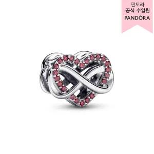 [롯데백화점]판도라 [백화점 보증서 제공] 패밀리 인피니티 레드 하트 참_792246C01
