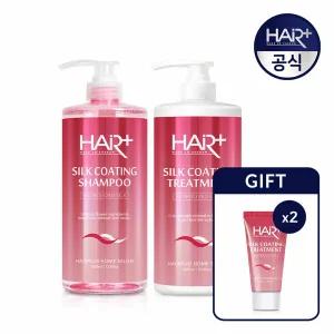 [헤어플러스]실크 코팅 샴푸 1000ml+트리트먼트 1000ml (+실크트먼50ml X2개 증정)