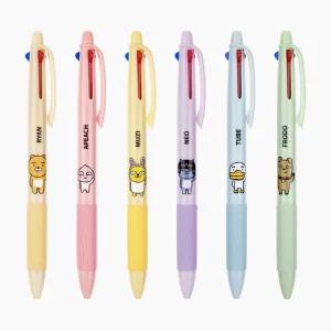 카카오프렌즈 멀티 다색 3색 볼펜 0.7mm