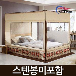 [NS홈쇼핑]사각 난방텐트 일반형 베이지 단품 더블/방한텐트 침대텐트 보온텐트 실내텐트 수면텐트 겨..