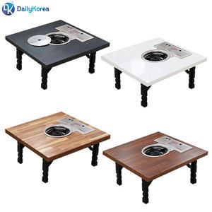 미니 접이식 불판식탁 가정용 밥상 좌식 테이블 혼밥 거실 고기불판 D