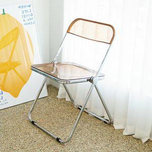 투명 접이식 의자 사무용 인테리어 폴딩체어