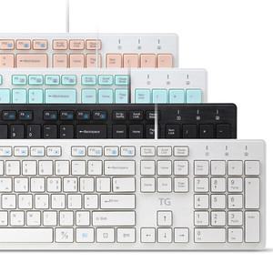 TG삼보 TG-K500U 유선 키보드 키스킨포함 USB타입 컴퓨터 무소음 저소음 사무실 업무용 추천 멤브레인키