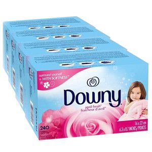 [다우니] 건조기 드라이시트 에이프릴후레쉬 240매 x 4개