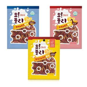 오블리 애견훈련용 간식 치즈버거 100gx5개 4종