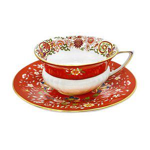 [웨지우드]원더러스트 크림슨 쥬얼 티컵앤소서