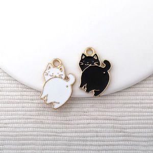 비즈아이 [7291-15]에폭펜던트 똥꼬고양이 14x20mm 골드 ,1개