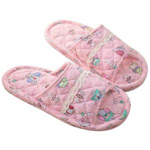 키즈 어린이 천실내화 면 층간소음 거실 패브릭 퀼트실내화 9색상 S-L