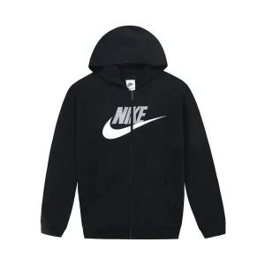 나이키 NSW 클럽 하이브리드 K 플리스 기모 여성 후드 집업 블랙 DX5083-010