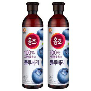 대상 청정원 홍초 블루베리 900ml x 2개