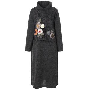 [롯데백화점]몬테밀라노 터틀넥 로맨틱 롱원피스 XK312O1533