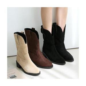 스웨이드 웨스턴부츠 미들 세무 부츠 5cm