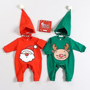 크리스마스 꼬깔 보넷 슈트 / 아기옷 신생아옷 바디슈트 바디수트