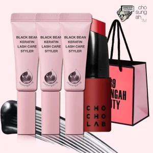 [조성아TM] 블랙빈 케라틴 속눈썹 영양제 3개+립스틱(랜덤)+쇼핑백