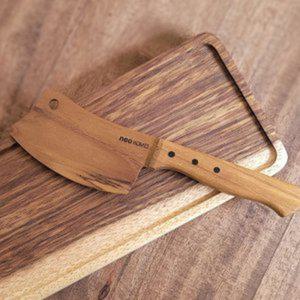 II 홈트리 티크우드 다용도 미니 도끼칼 나이프 ( 커피숍 홈카페 브런치 빵칼 잼
