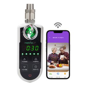 세이프텍 스마트헤스타 IoT 스마트홈 빌트인가스레인지 의무설치 자동차단기 화재/지진/누출확인 안전 타이머