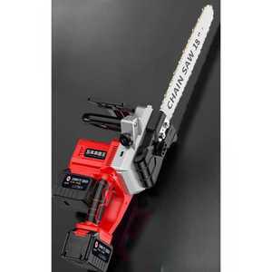 충전식 무선 전기톱 초강력 체인톱 목공 공구 18인치