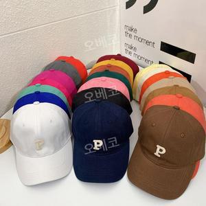 야구모자 캡 빅사이즈 레터링 남여공용 볼캡 캐주얼 깔끔한 커플 자수 항공발송