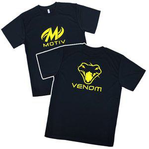 [볼링몰]모티브 베놈 라운드 티셔츠 - 블랙 /볼링티셔츠/티셔츠/볼링용품