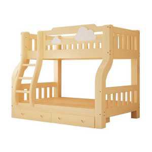 원목이층침대 수납 기숙사 안전 공부방 원목침대 원룸