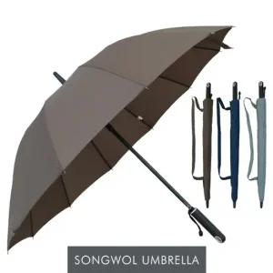 송월우산) 장 컬러무지 60 3단우산 장우산 2단우산