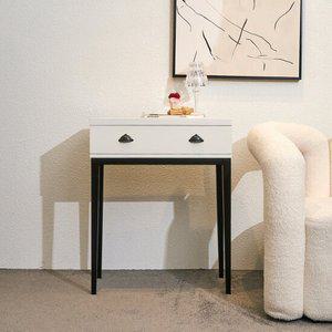 유씨엠 비스킷 거실 현관 복도 슬림 미니 화이트 콘솔 테이블 S_착불